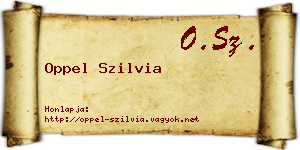 Oppel Szilvia névjegykártya